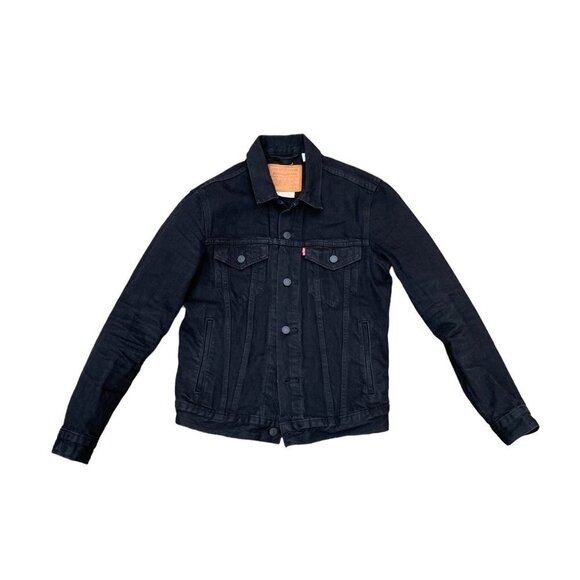 BUNDLE of 3 Vintage Levi's Trucker Denim Jackets - Blue Black Gray - Picture 10 of 13